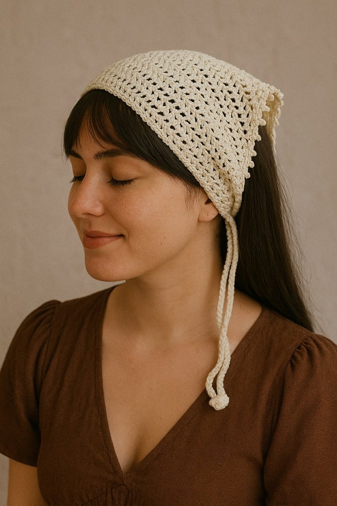 Örgü Saç Bandanası - Görsel 2