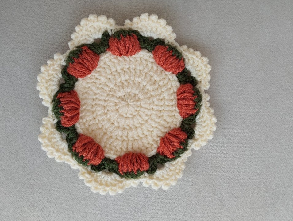 El Örgüsü Bal Kabaklı Bardak Altlıkları - Görsel 3