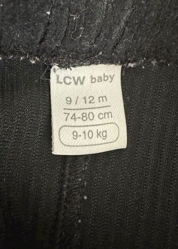 9-12 Ay Beden Kız Çocuk Siyah ve Lacivert Pilili Denim Tayt-2adet