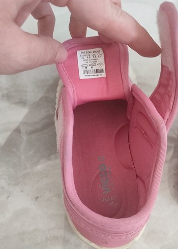 22 Beden pembe Renk Kız Çocuk Pembe Vicco Cırt Cırtlı Spor Ayakkabı