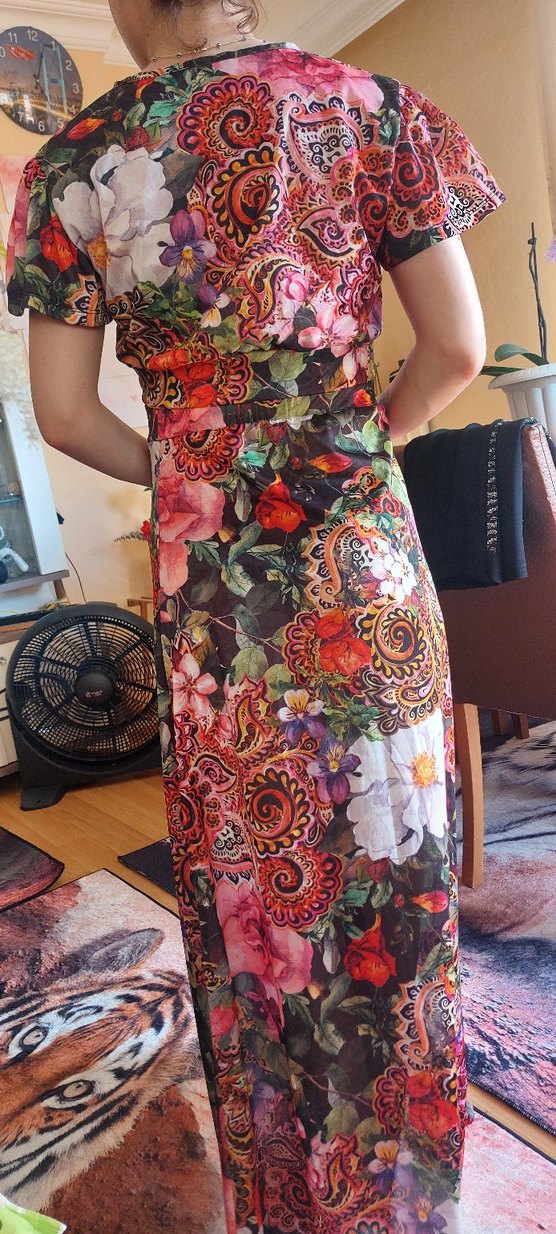 Çiçek Desenli Bohem Uzun Etek ve elbise takım - Görsel 2