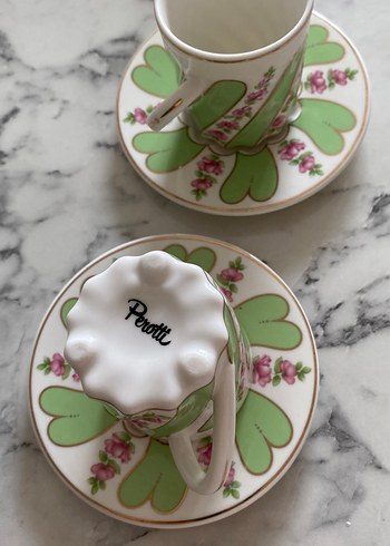 Perotti yeşil kahve fincanı - Görsel 7