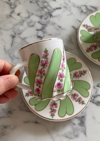 Perotti yeşil kahve fincanı - Görsel 4