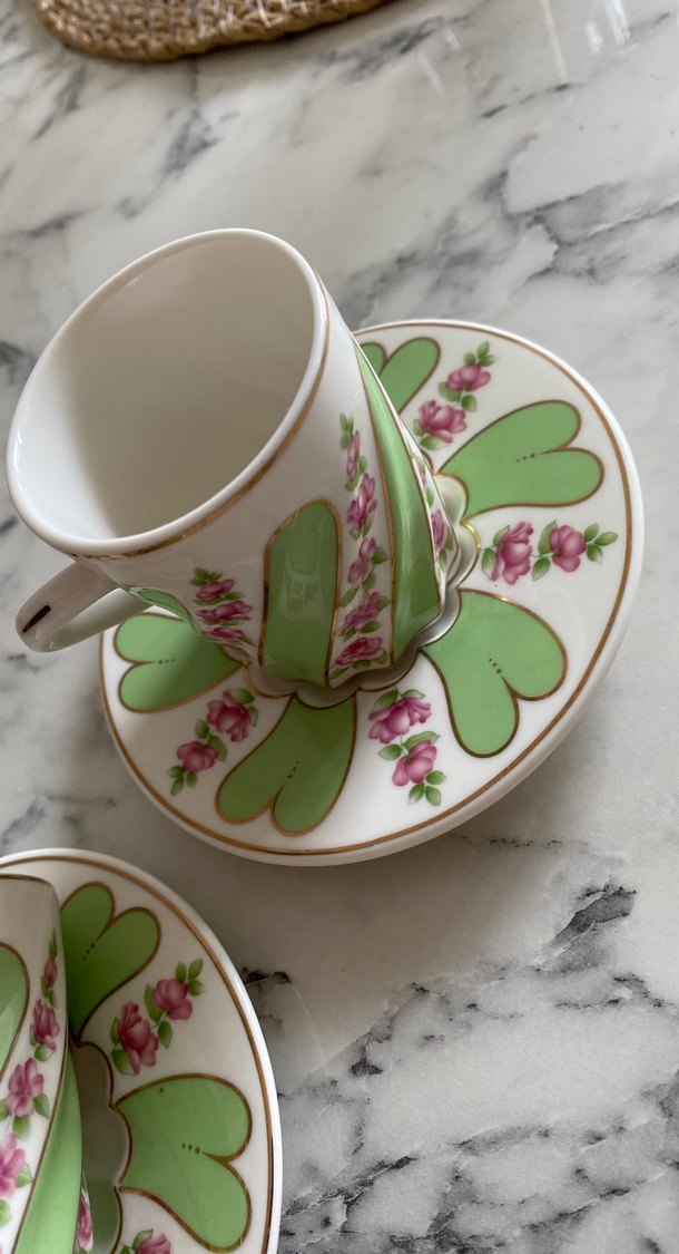 Perotti yeşil kahve fincanı - Görsel 3