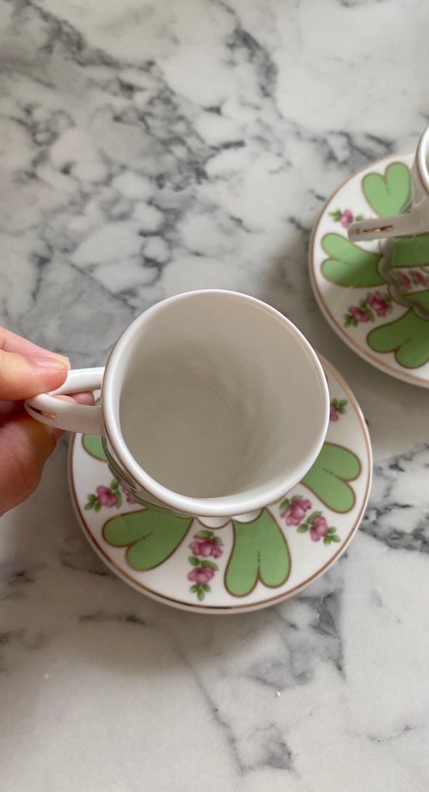 Perotti yeşil kahve fincanı - Görsel 5