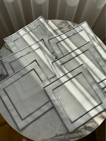 Gümüş sunum peçete - Görsel 5