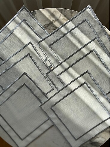 Gümüş sunum peçete - Görsel 6