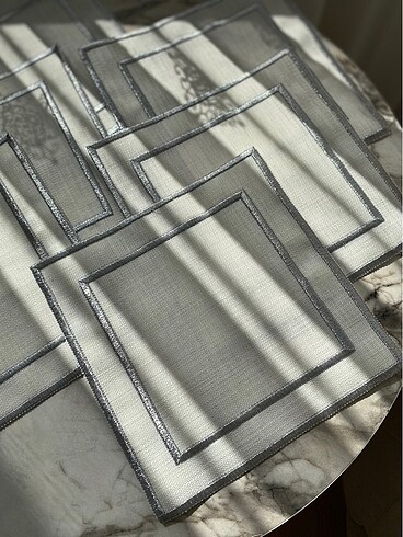 Gümüş sunum peçete - Görsel 7
