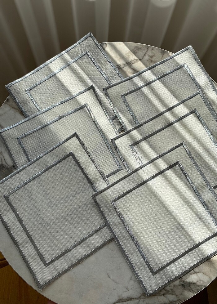 Gümüş sunum peçete - Görsel 4