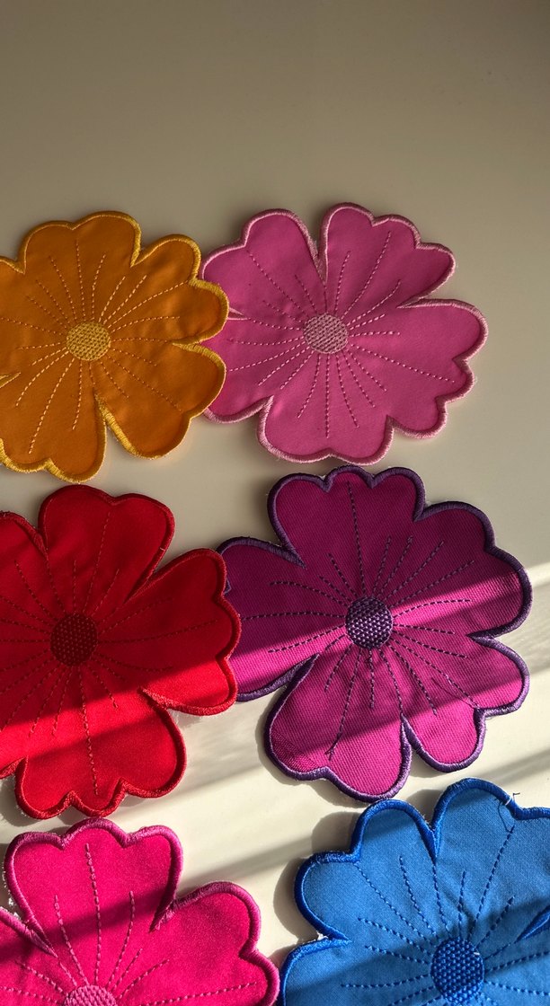 Renkli Çiçek Desenli sunum peçete - Görsel 4