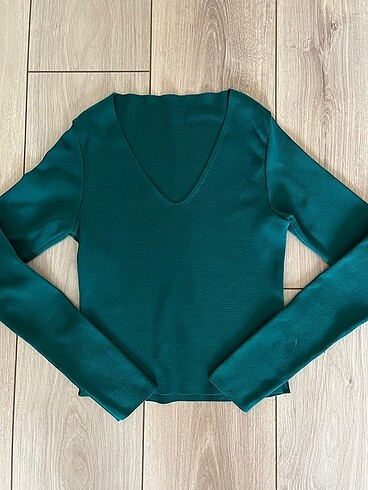 xs Beden yeşil Renk H&M Triko Bluz
