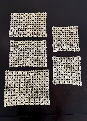 Dantel Elişi 5 Parça Oda Takımı - Görsel 7