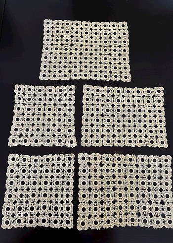 Dantel Elişi 5 Parça Oda Takımı - Görsel 3