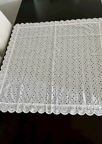 Beyaz Küpür Masa Örtüsü - Görsel 5
