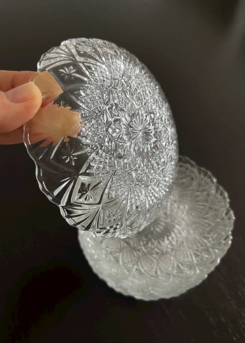 Kesme Cam Tatlı Tabağı 6 adet - Görsel 2