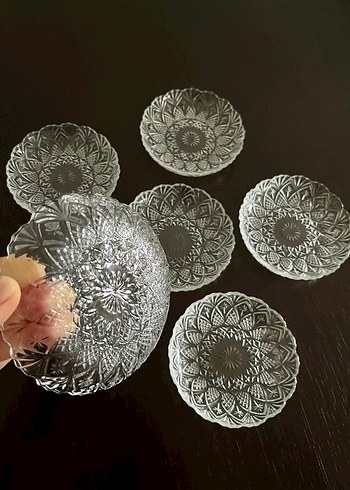 Kesme Cam Tatlı Tabağı 6 adet - Görsel 5