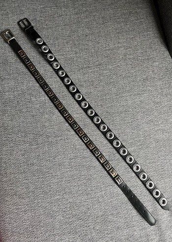 Vintage 2li Deri Kemer - Görsel 4