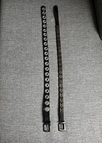 Vintage 2li Deri Kemer - Görsel 6