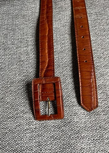 Vintage Deri Kemer - Görsel 3