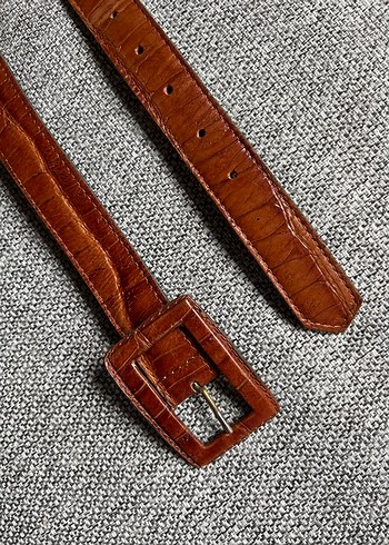 Vintage Deri Kemer - Görsel 6