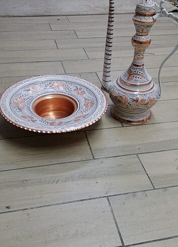 Şark köşesi için hediye edilebilecek Erzincan bakırı ibrik  - Görsel 2