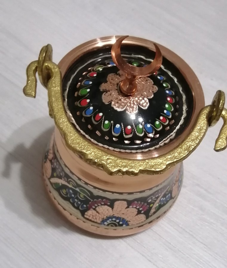 Geleneksel İşlemeli Bakır Saklama Kavanozları - Görsel 5
