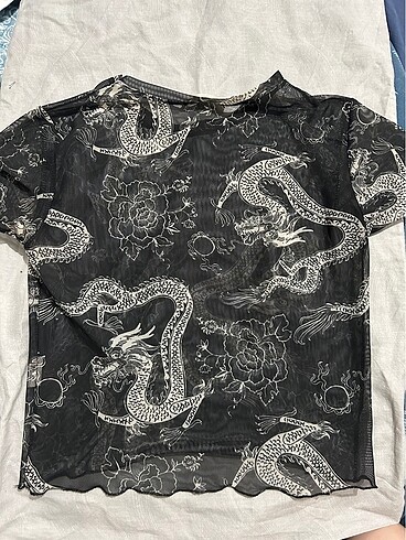Diğer Tül crop tshirt