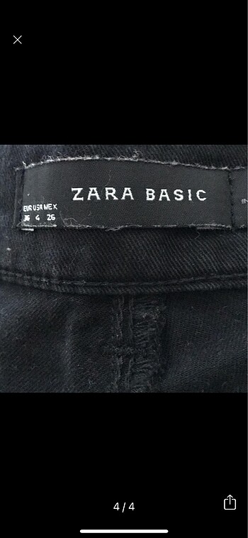 s Beden siyah Renk ZARA BASIC ORTA BEL ISPANYOL PANTOLON