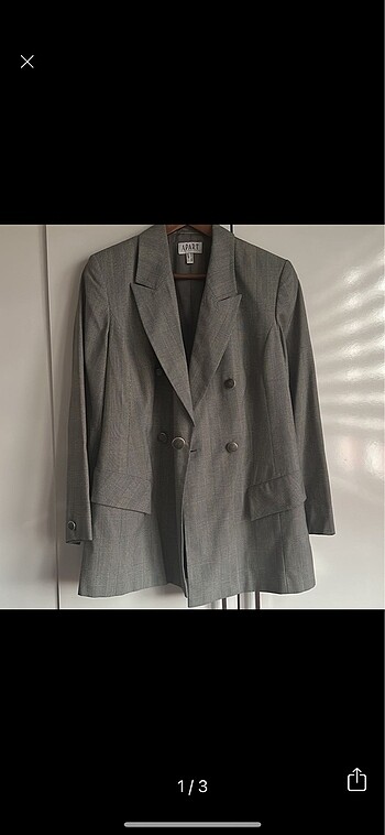 GRI BLAZER VATKALI CEKET