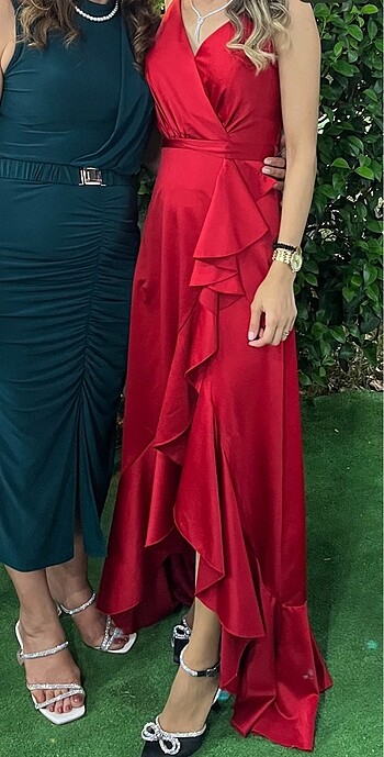 Şık saten abiye
