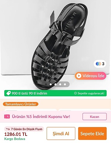 HAKİKİ DERİ HAFİF EVA TABAN SANDALET