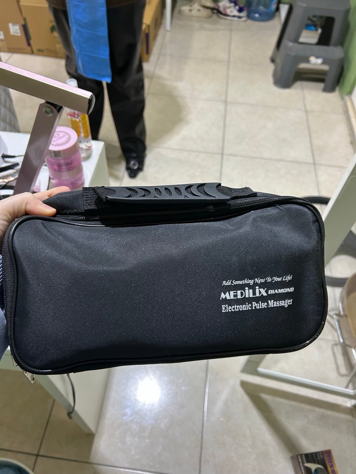 Gri 2 Kanallı Elektronik Masaj Cihazı - Görsel 4