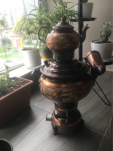 Diğer İşlemeli bakır semaver