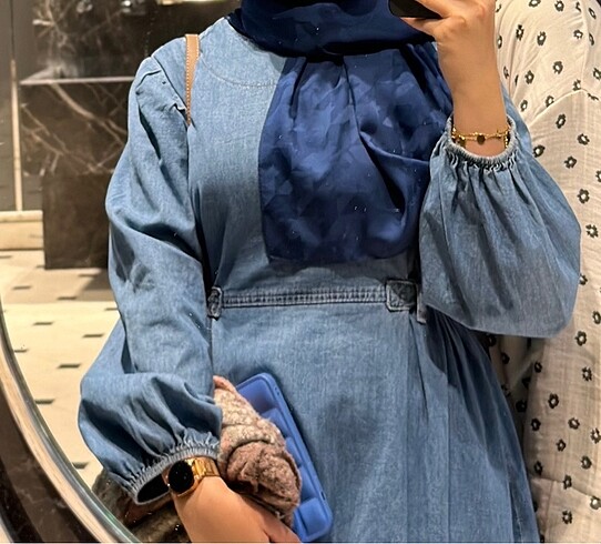 Diğer Denim Tesettür Elbise , Kot Elbise
