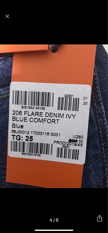 15-16 Yaş Beden lacivert Renk Trussardi jean pantolon . Yeni Etiketli