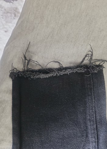 Siyah Kadın Denim Normal Boy Dar Kesim Pantolon - Görsel 5