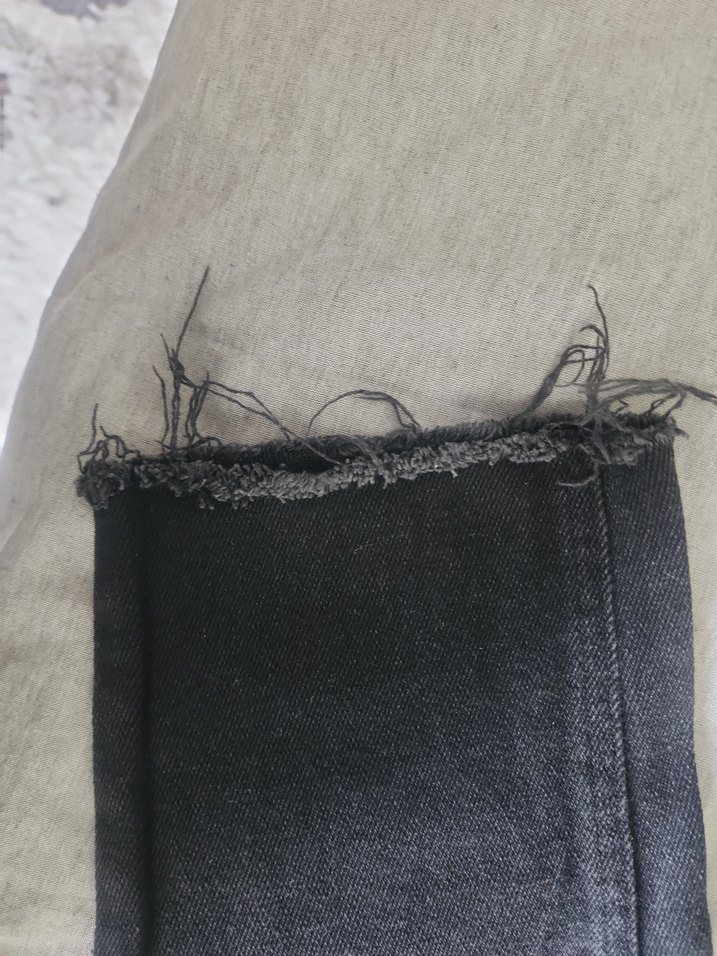 Siyah Kadın Denim Normal Boy Dar Kesim Pantolon - Görsel 5