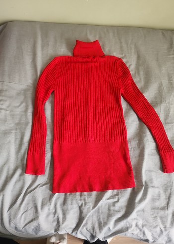 Kırmızı Balıkçı Yaka Triko Kazak - Görsel 3