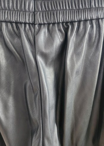 Kadın Siyah Deri Pantolon - Görsel 4
