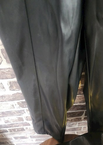 Kadın Siyah Deri Pantolon - Görsel 6