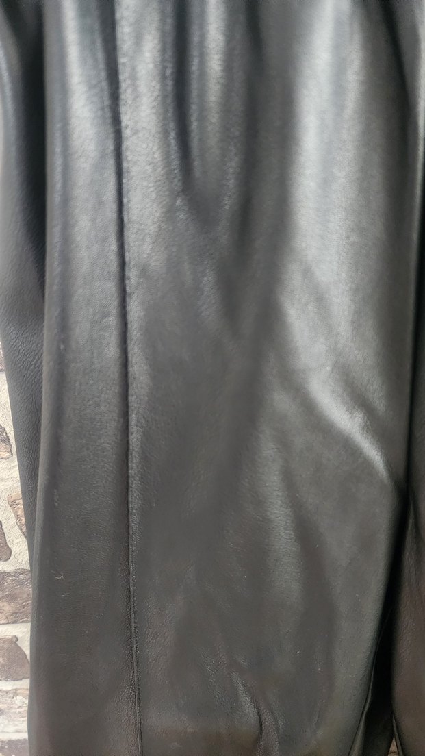 Kadın Siyah Deri Pantolon - Görsel 3