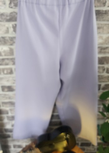 Kadın Mor Pilili Uzun Kumaş Pantolon - Görsel 2