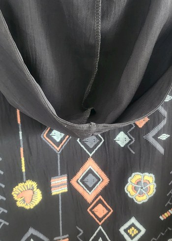 Zincir Detaylı Uzun Kollu Bohem Tunik - Görsel 3