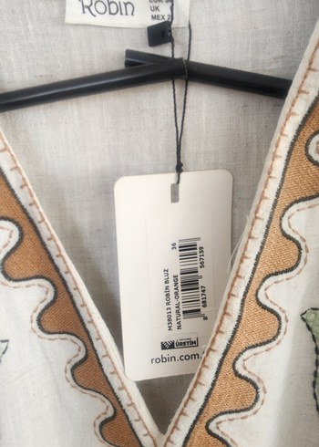 Uzun Kollu İşlemeli Bohem Mini Bluz - Görsel 3