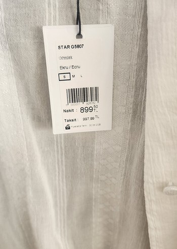 Bohem Tarzı Beyaz Keten V Yaka Gömlek - Görsel 2