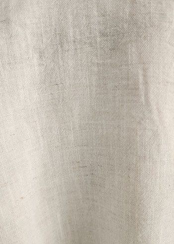 Bohem Tarzı Beyaz Keten V Yaka Gömlek - Görsel 6