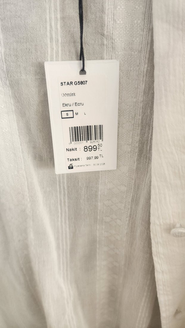 Bohem Tarzı Beyaz Keten V Yaka Gömlek - Görsel 2