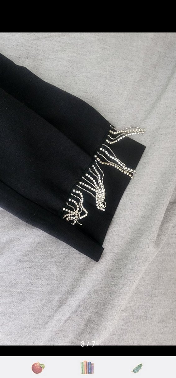 Kadın Siyah Kumaş Kemerli takım - Görsel 2