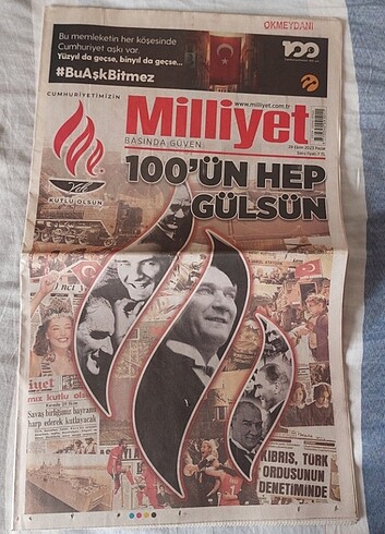 Milliyet gazetesi 29 ekim 2023 