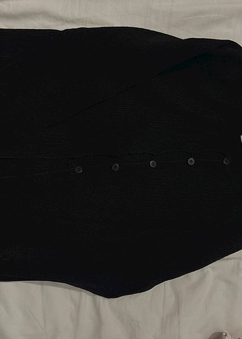 Düğmeli Siyah Kadın hırka - Görsel 3